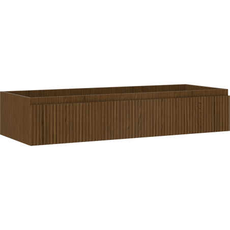 Mexen Rivel dulap baie sub lavoar 120 cm, 1 sertar, canelat, nuc - 91A20-12023-1-BF86
