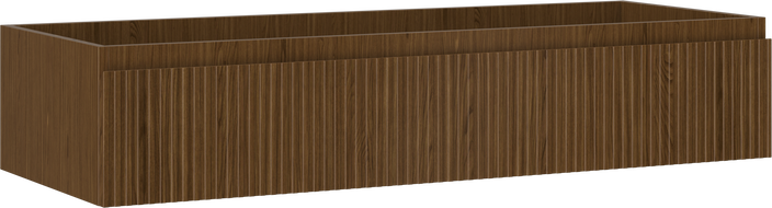 Mexen Rivel dulap baie sub chiuvetă 120 cm, 1 sertar, canelat, nuc - 91A20-12023-1-BF86