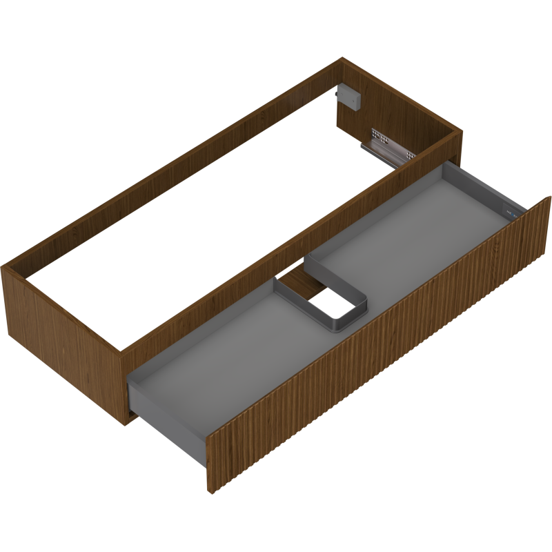 Mexen Rivel mosdó alatti szekrény 120 cm, 1 fiók, barázdált, dió - 91A20-12023-1-BF86