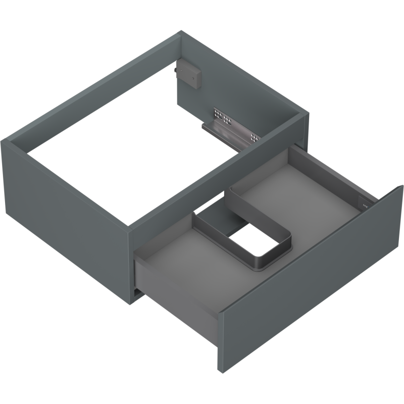 Mexen Orio fürdőszobai szekrény mosdó alá 60 cm, 1 fiók, grafit matt - 91A10-06023-1-BF66