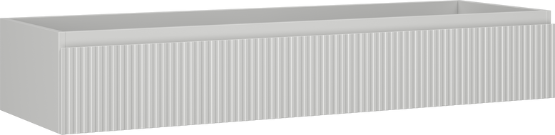 Mexen Rivel fürdőszobai szekrény mosdó alá, 140 cm, 1 fiók, bordázott, szürke matt - 91A20-14023-1-BF62