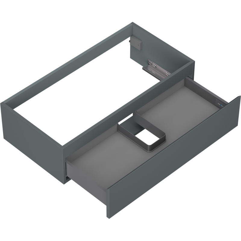 Mexen Orio fürdőszobai szekrény mosdó alá 90 cm, 1 fiók, grafit matt - 91A10-09023-1-BF66