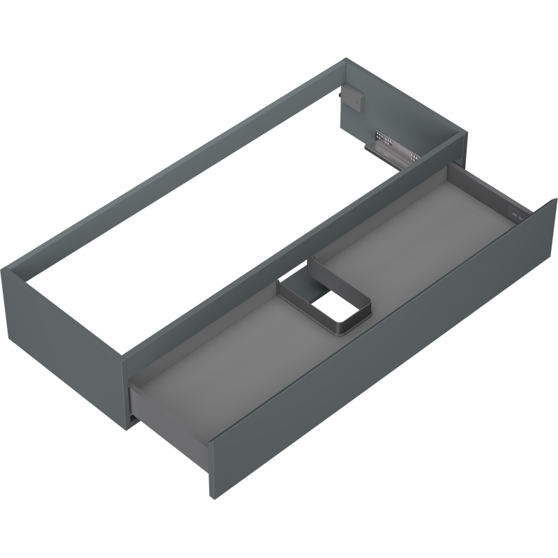 Mexen Orio fürdőszobai mosdószekrény 120 cm, 1 fiók, grafit matt - 91A10-12023-1-BF66