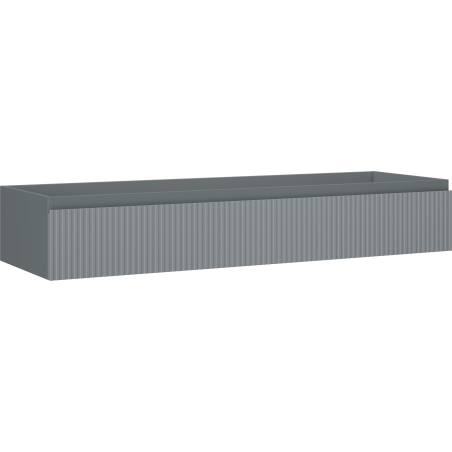 Mexen Rivel dulap de baie pentru chiuvetă 140 cm, 1 sertar, finisaj canelat, grafit mat - 91A20-14023-1-BF66