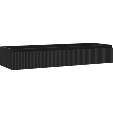 Mexen Rivel dulap baie sub chiuvetă 140 cm, 1 sertar, canelat, negru mat - 91A20-14023-1-BF71