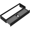 Mexen Rivel dulap baie sub chiuvetă 140 cm, 1 sertar, canelat, negru mat - 91A20-14023-1-BF71