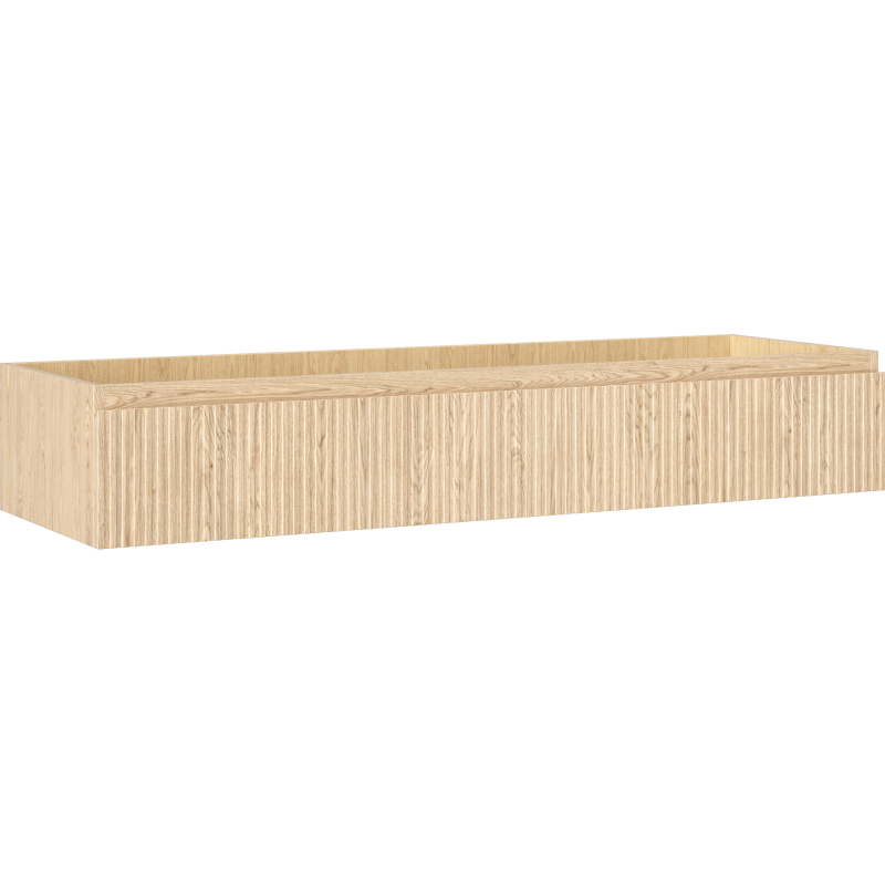 Mexen Rivel dulap baie sub lavoar 140 cm, 1 sertar, nervurat, stejar - 91A20-14023-1-BF81