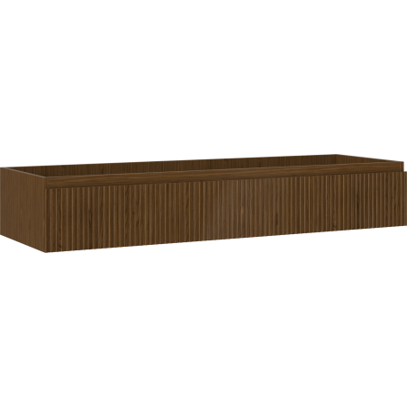 Mexen Rivel dulap baie suspendat de 140 cm, 1 sertar, cu rifluri, nuc - 91A20-14023-1-BF86