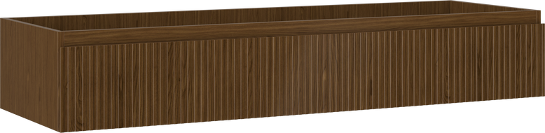 Mexen Rivel 140 cm-es fürdőszobai mosdószekrény, 1 fiók, barázdált, dió - 91A20-14023-1-BF86