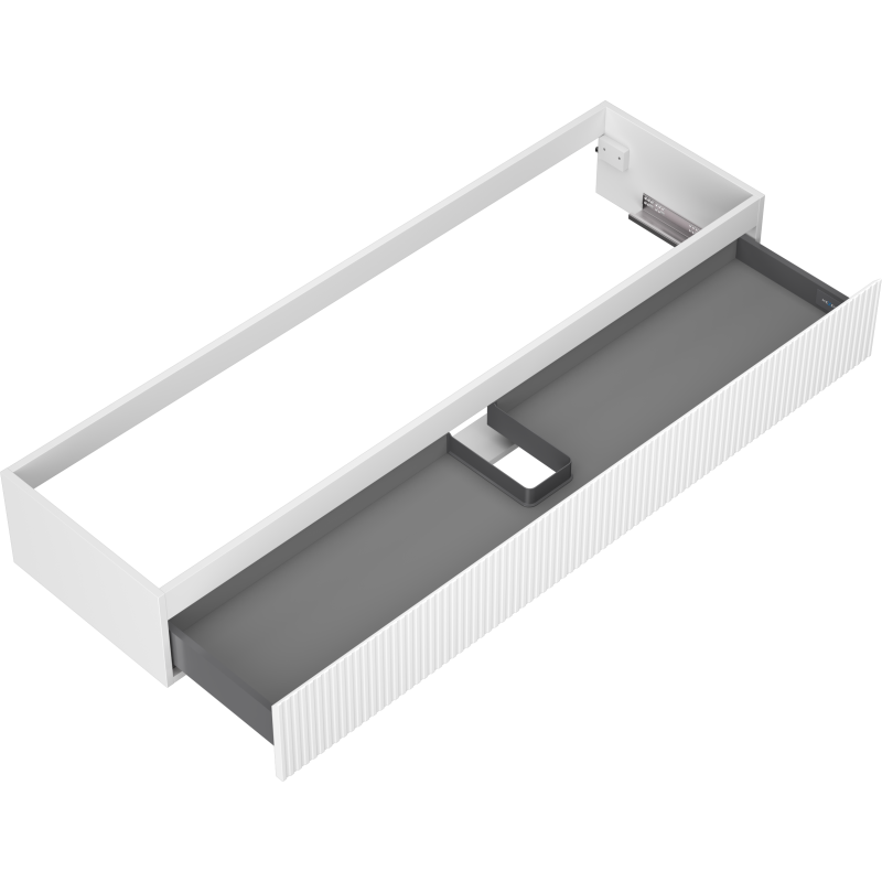 Mexen Rivel dulap de baie sub lavoar 160 cm, 1 sertar, canelată, alb mat - 91A20-16023-1-BF01