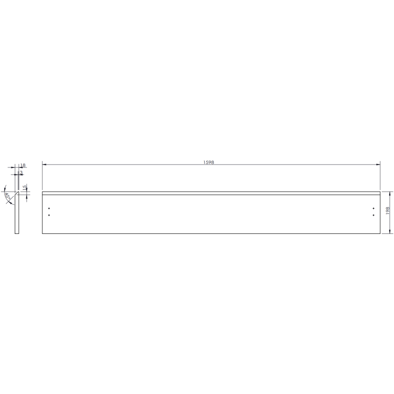 Mexen Rivel dulap de baie sub lavoar 160 cm, 1 sertar, canelată, alb mat - 91A20-16023-1-BF01