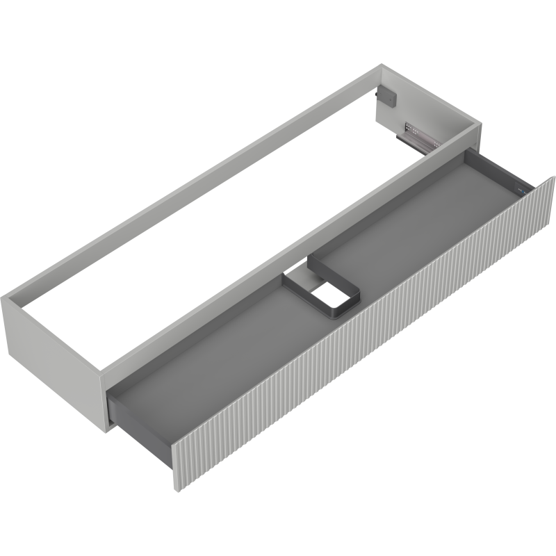 Mexen Rivel dulap baie sub chiuvetă 160 cm, 1 sertar, cu nervuri, gri mat - 91A20-16023-1-BF62