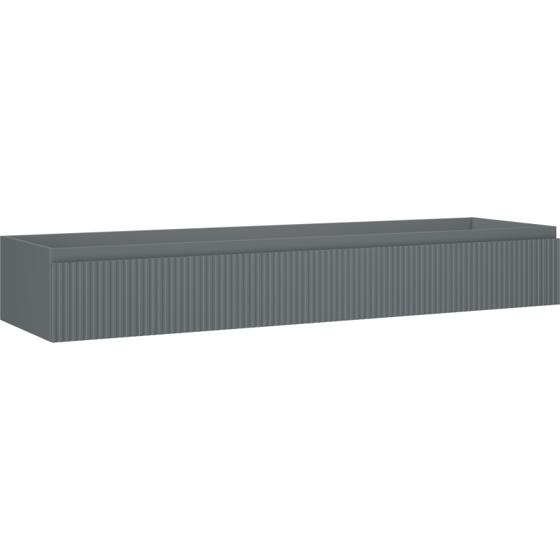 Mexen Rivel dulap baie sub lavoar 160 cm, 1 sertar, cu nervuri, grafit mat - 91A20-16023-1-BF66