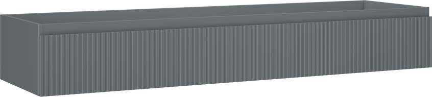Mexen Rivel fürdőszobai mosdószekrény 160 cm, 1 fiók, bordázott, grafit matt - 91A20-16023-1-BF66