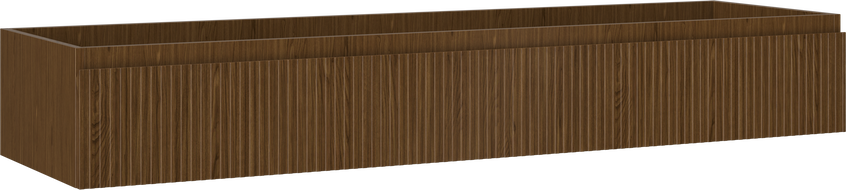 Mexen Rivel dulap baie sub lavoar 160 cm, 1 sertar, canelat, nuc - 91A20-16023-1-BF86