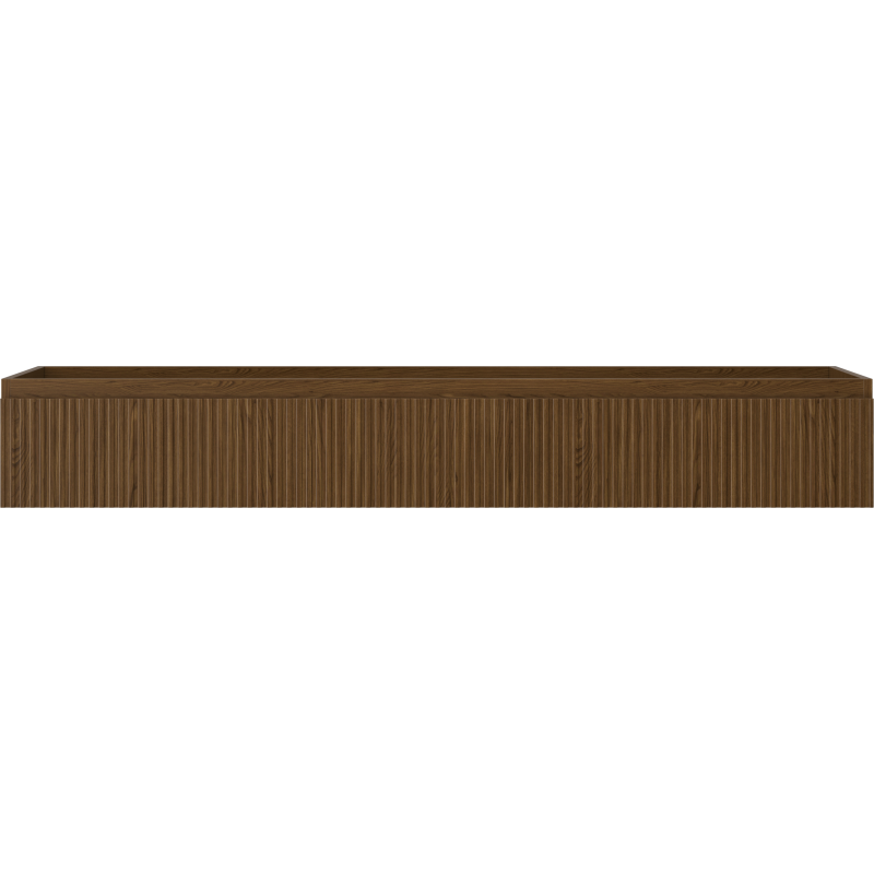 Mexen Rivel dulap baie sub lavoar 160 cm, 1 sertar, canelat, nuc - 91A20-16023-1-BF86