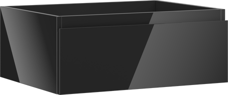 Mexen Orio 60 cm-es mosdó alatti fürdőszobaszekrény, 1 fiók, fekete fényes - 91A10-06023-1-BF70