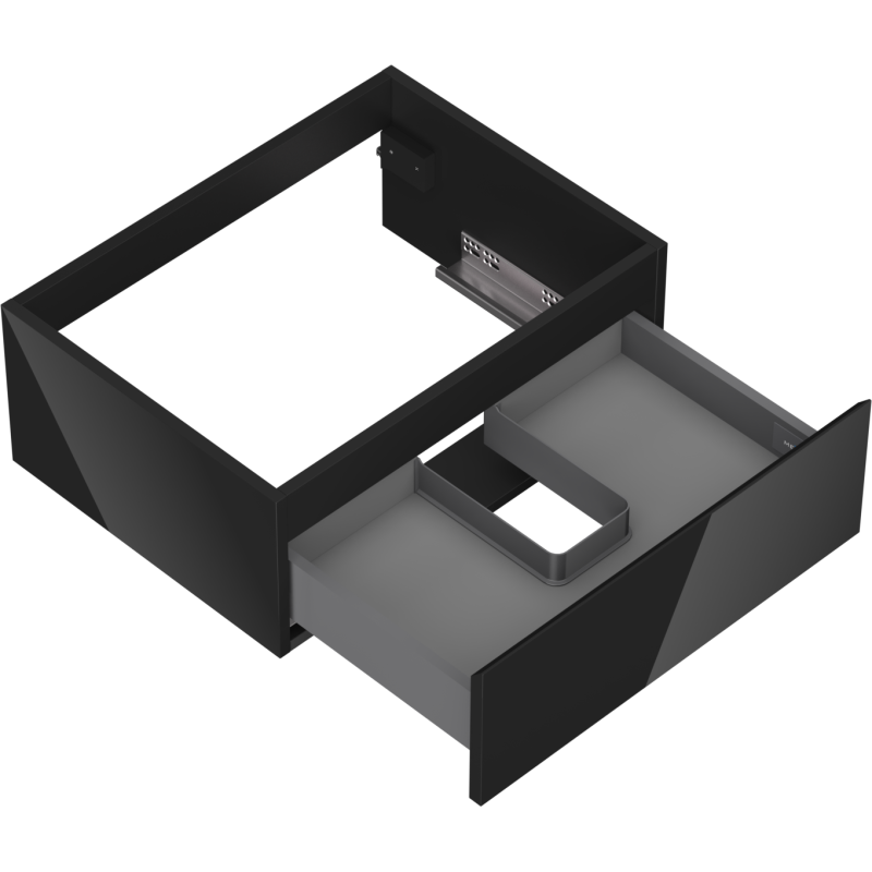 Mexen Orio dulap de baie sub chiuvetă 60 cm, 1 sertar, negru lucios - 91A10-06023-1-BF70