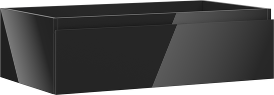 Mexen Orio fürdőszobai mosdószekrény 80 cm, 1 fiók, fekete fényes - 91A10-08023-1-BF70
