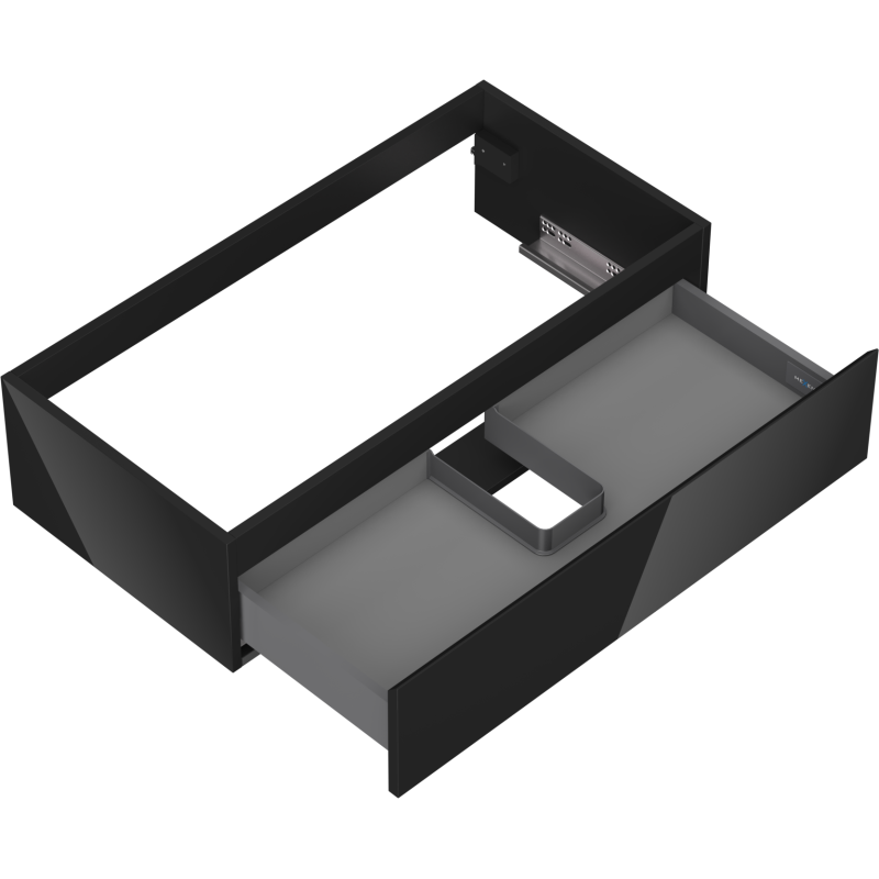 Mexen Orio dulap baie sub chiuvetă 90 cm, 1 sertar, negru lucios - 91A10-09023-1-BF70