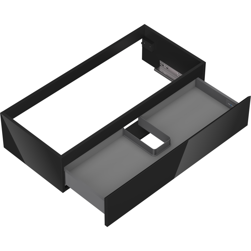 Mexen Orio szekrényke mosdó alatti 100 cm, 1 fiók, fekete fényes - 91A10-10023-1-BF70