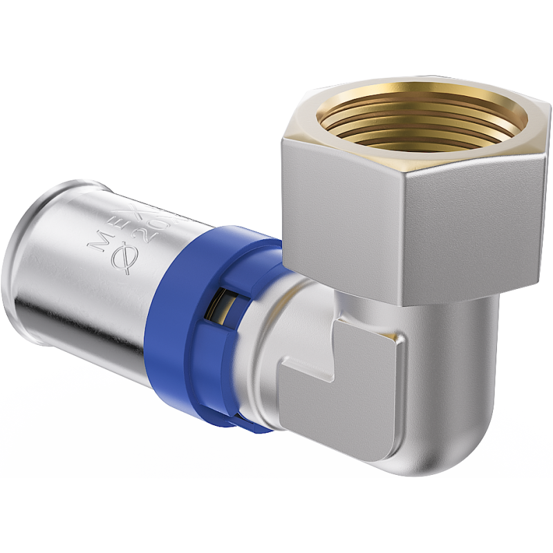 Mexen PEX-P félig szerelhető könyökcsatlakozó, préselhető PEX 25 x 3/4 BM - W97136-2534F-00
