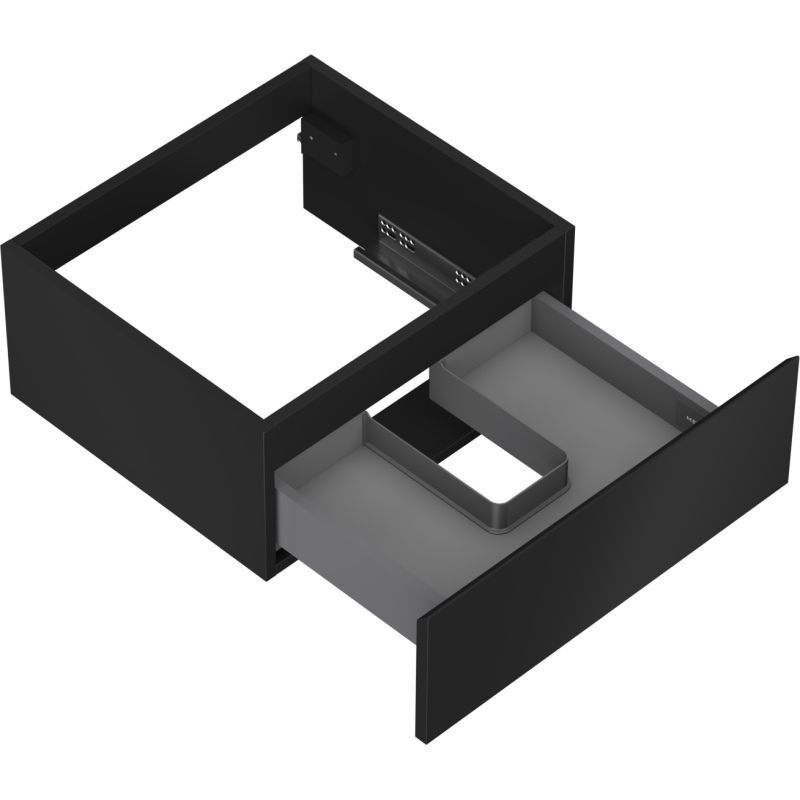 Mexen Orio dulap baie pentru chiuvetă 50 cm, 1 sertar, negru mat - 91A10-05023-1-BF71