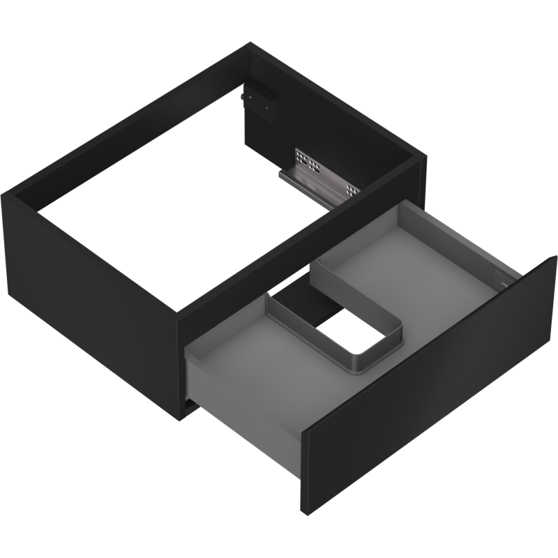 Mexen Orio dulap baie de 60 cm, 1 sertar, negru mat - 91A10-06023-1-BF71