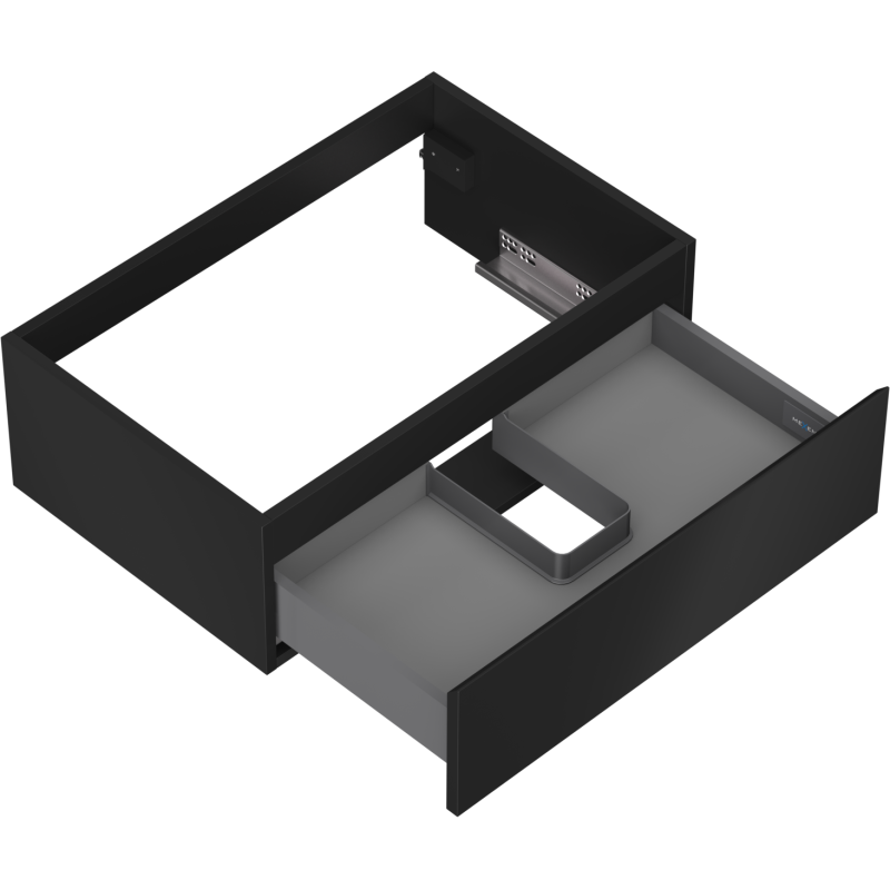 Mexen Orio dulap baie sub lavoar 70 cm, 1 sertar, negru mat - 91A10-07023-1-BF71