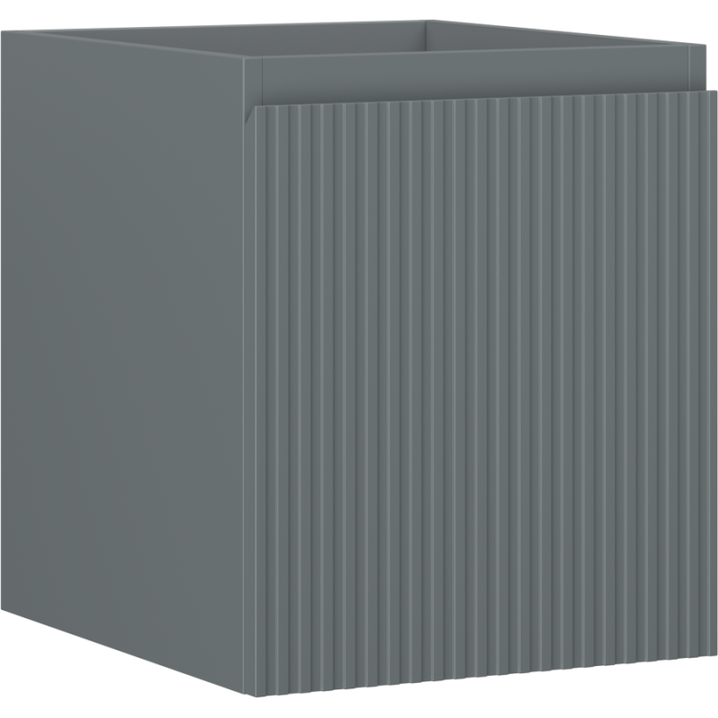 Mexen Rivel dulap baie sub lavoar 40 cm, 1 sertar, canelat, gri mat - 91A20-04047-1-BF66