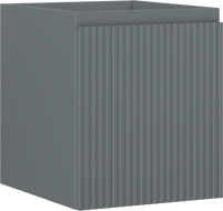 Mexen Rivel fürdőszobai mosdó alatti szekrény 40 cm, 1 fiók, bordázott, szürke matt - 91A20-04047-1-BF66