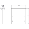 Mexen Rivel dulap baie sub lavoar 40 cm, 1 sertar, canelat, negru mat - 91A20-04047-1-BF71