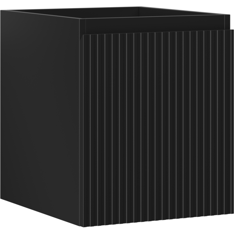 Mexen Rivel dulap baie sub lavoar 40 cm, 1 sertar, canelat, negru mat - 91A20-04047-1-BF71