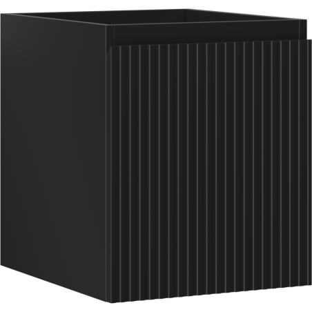 Mexen Rivel dulap baie sub lavoar 40 cm, 1 sertar, canelat, negru mat - 91A20-04047-1-BF71