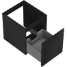 Mexen Rivel dulap baie sub lavoar 40 cm, 1 sertar, canelat, negru mat - 91A20-04047-1-BF71