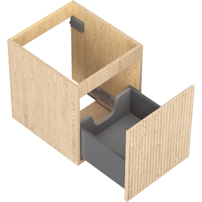 Mexen Rivel mosdószobai szekrény 40 cm, 1 fiók, bordázott, tölgy - 91A20-04047-1-BF81