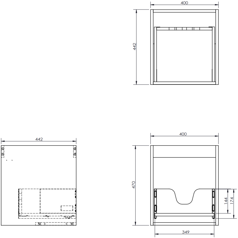 Mexen Rivel dulap baie de 40 cm, 1 sertar, riflat, nuc - 91A20-04047-1-BF86
