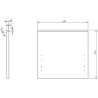 Mexen Rivel dulap pentru baie sub lavoar 45 cm, 1 sertar, canelat, gri mat - 91A20-04547-1-BF62