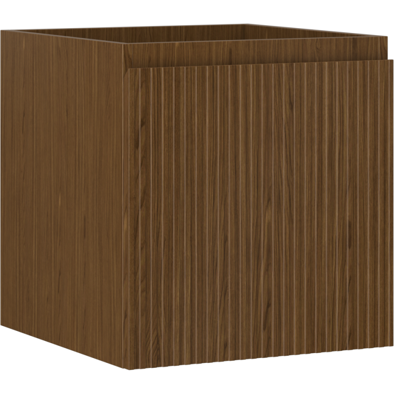 Mexen Rivel fürdőszobai mosdószekrény 45 cm, 1 fiók, bordázott, dió - 91A20-04547-1-BF86