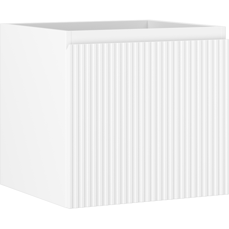 Mexen Rivel dulap baie sub lavoar 50 cm, 1 sertar, canelat, alb mat - 91A20-05047-1-BF01