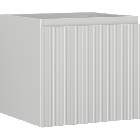 Mexen Rivel 50 cm-es mosdó alatti fürdőszobai szekrény, 1 fiók, bordázott, szürke matt - 91A20-05047-1-BF62