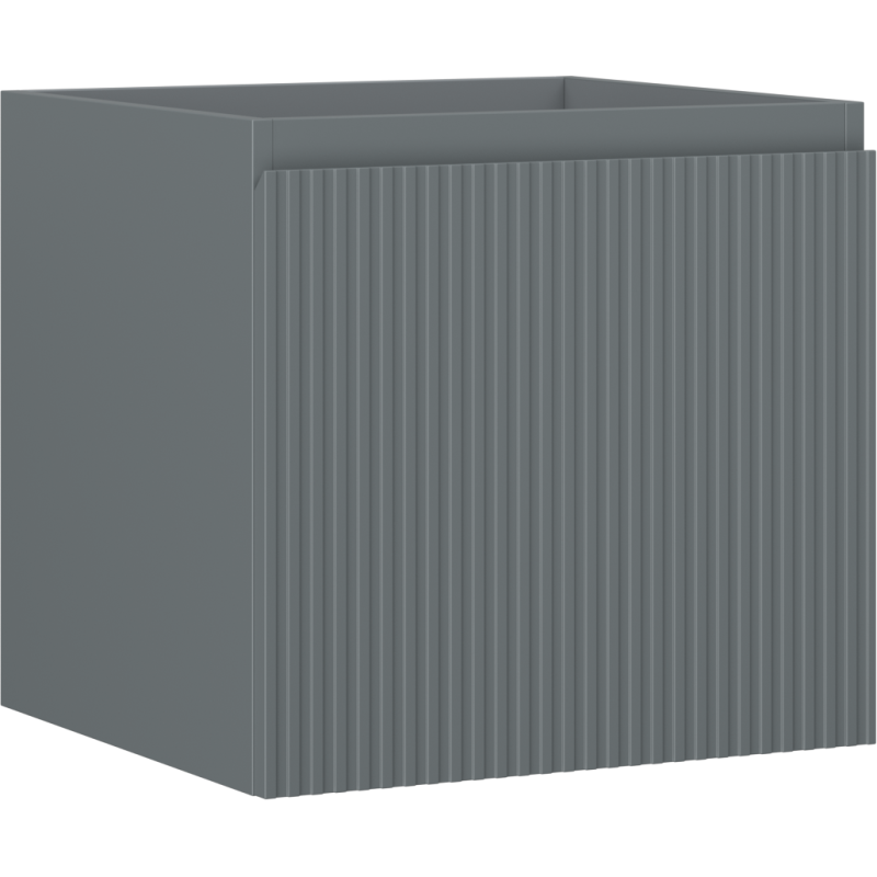 Mexen Rivel fürdőszobai mosdó alatti szekrény 50 cm, 1 fiók, bordázott, grafit matt - 91A20-05047-1-BF66