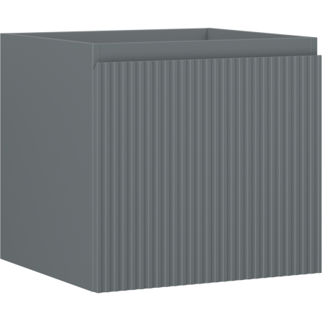 Mexen Rivel 50 cm-es fürdőszobai mosdó alatti szekrény, 1 fiók, bordázott, grafit matt - 91A20-05047-1-BF66