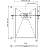 Mexen Stone+ Cădiță de duș compozit dreptunghiulară 100 x 90 cm, Antracit - 44719010
