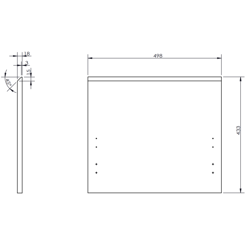 Mexen Rivel 50 cm-es fürdőszobai mosdószekrény, 1 fiók, bordázott, fekete matt - 91A20-05047-1-BF71