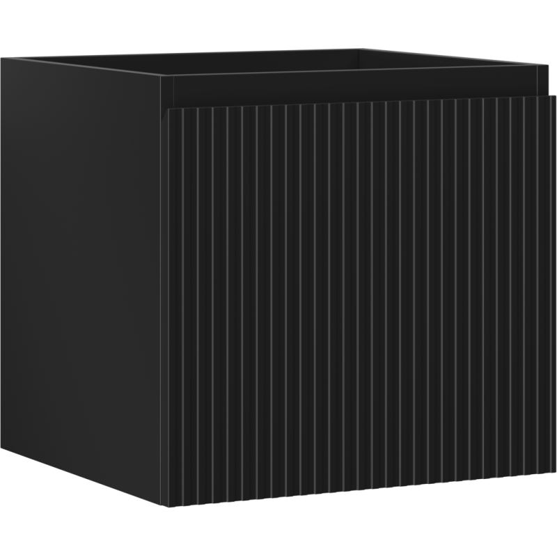 Mexen Rivel dulap de baie sub lavoar 50 cm, 1 sertar, canelat, negru mat - 91A20-05047-1-BF71
