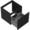 Mexen Rivel dulap de baie sub lavoar 50 cm, 1 sertar, canelat, negru mat - 91A20-05047-1-BF71