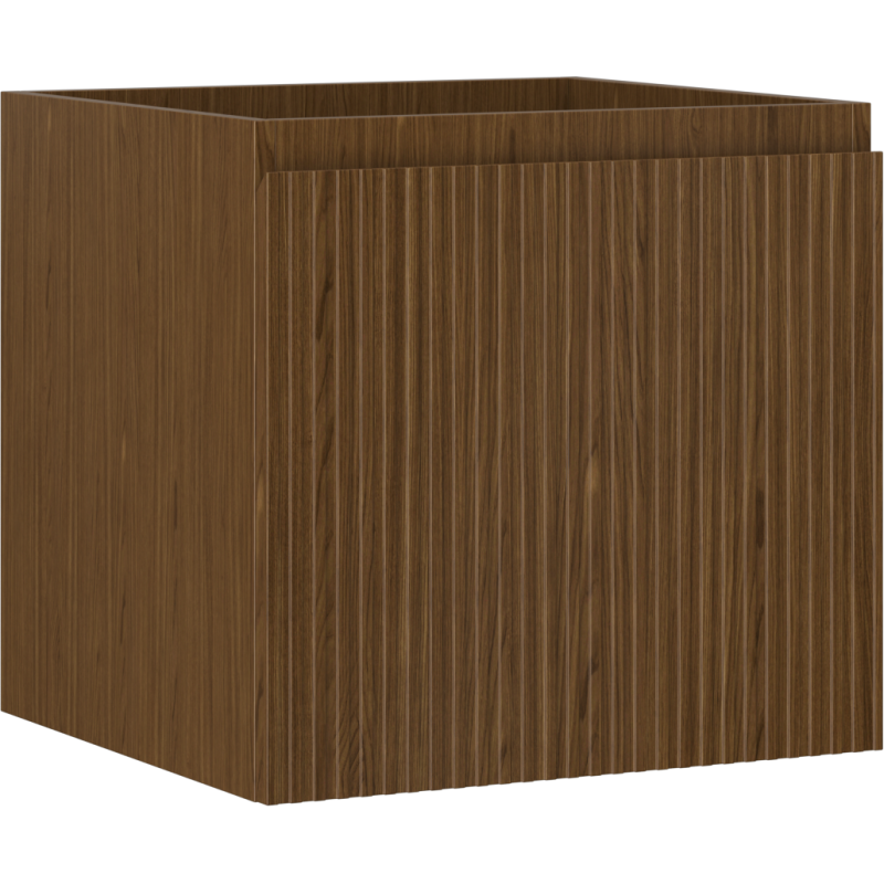 Mexen Rivel dulap baie sub lavoar 50 cm, 1 sertar, canelat, nuc - 91A20-05047-1-BF86
