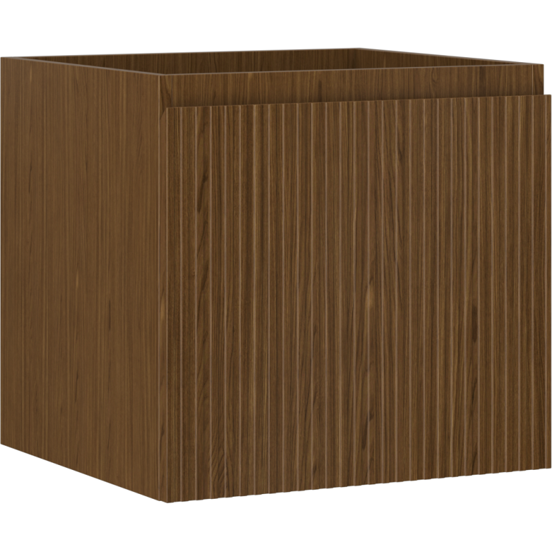 Mexen Rivel fürdőszobai mosdószekrény 50 cm, 1 fiókos, bordázott, dió - 91A20-05047-1-BF86