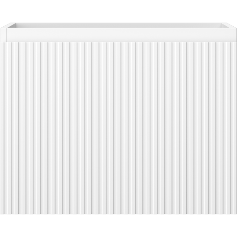 Mexen Rivel fürdőszobai szekrény mosdó alá 60 cm, 1 fiók, bordázott, fehér matt - 91A20-06047-1-BF01